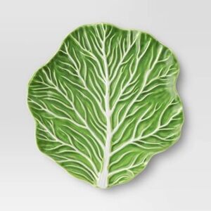 9.5" nwt Stoneware Cabbage Lettuce Salad Plate Threshold